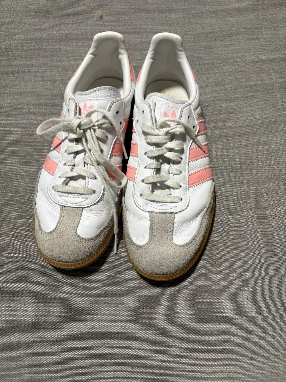 Adidas Samba Womens Sneakers in White & Pink
